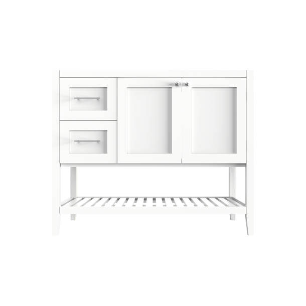 DISAR 42'' Single Bathroom Vanity Base Only in White Wayfair